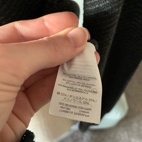 J.crew ruffle neck wool blend chevron sweater - Picture 4 of 4